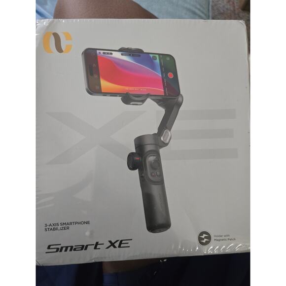 NEW AOCHUAN Smart XE 3-Axis SmartPhone Stabilizer. Holder W/Magnetic Patch - Picture 1 of 2